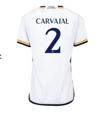 Real Madrid Daniel Carvajal #2 Replica Home Stadium Shirt for Women 2023-24 Short Sleeve